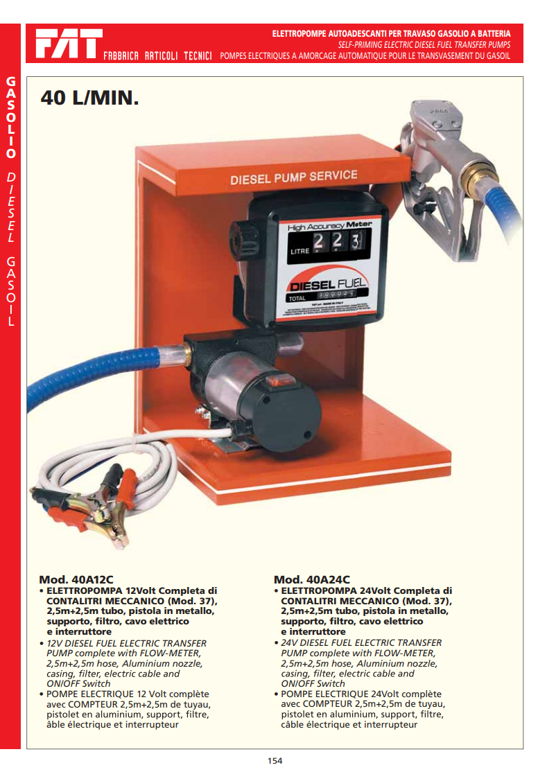 FAT 12v/24v DIESEL TRANSFER SET