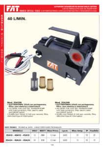 FAT 12v/24v DIESEL TRANSFER PUMP ONLY