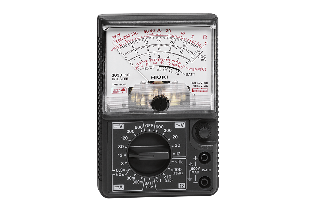Hioki 3030-10 Hitester Basic Analog Tester (20 kiloohm/V)