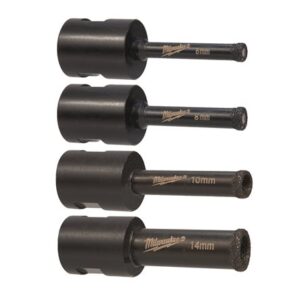 Milwaukee 4 Pc. M14 Diamond Drill Bit Set