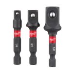 Milwaukee 3 Pc. SHOCKWAVE™ Impact Duty Socket Adaptors, Hex Reception
