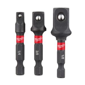 Milwaukee 3 Pc. SHOCKWAVE™ Impact Duty Socket Adaptors, Hex Reception