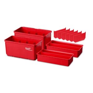 Milwaukee 2 Pc. PACKOUT™ 10×20 cm Nest Bin Set, Red