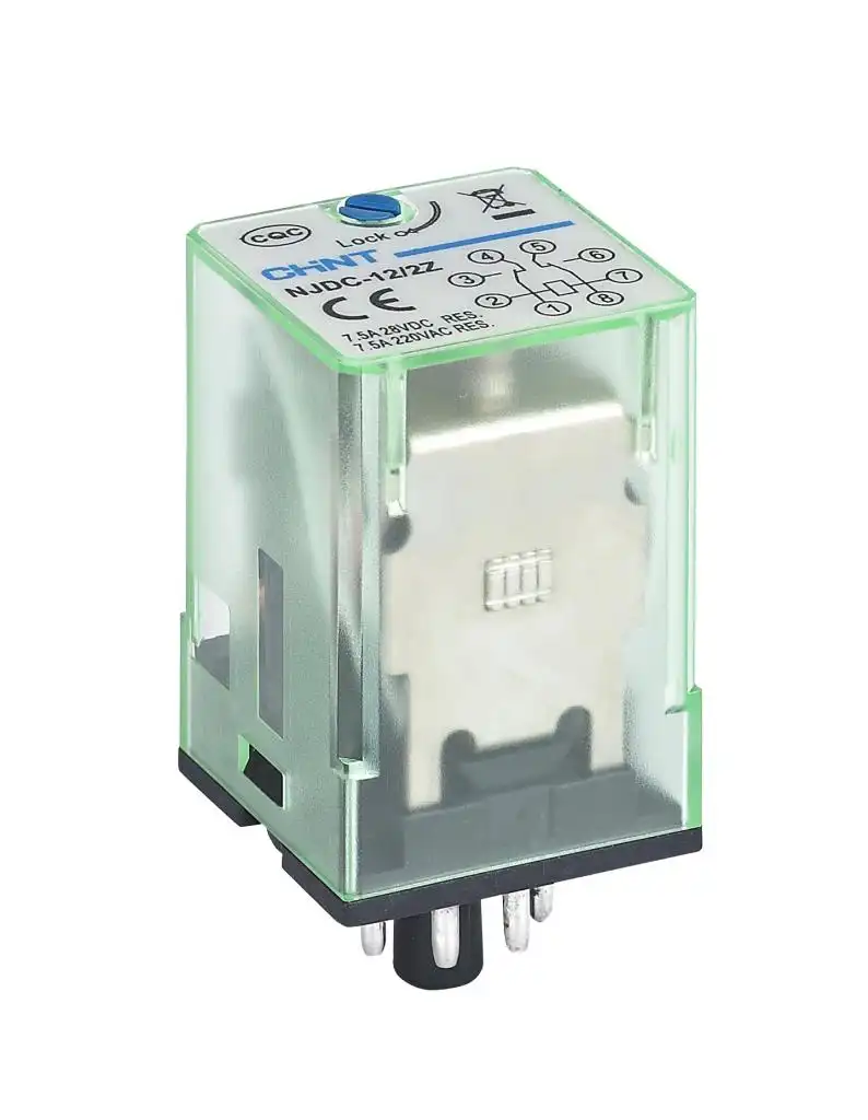 Chint NJDC-12 Small Electromagnetic Relay with Test Button