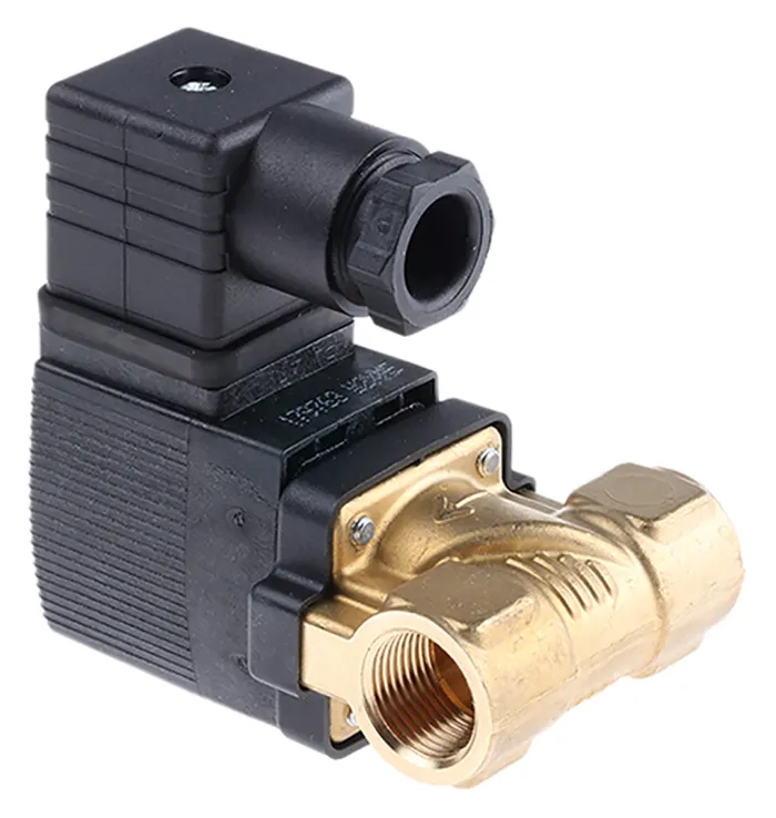Burkert Solenoid Valve 221599, 2 port(s) , NC, 24 V ac, 3/8in