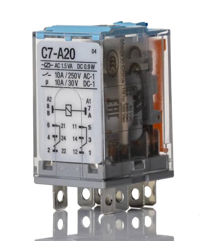 Turck Plug In Power Relay, 24V dc Coil, 10A Switching Current, DPDT