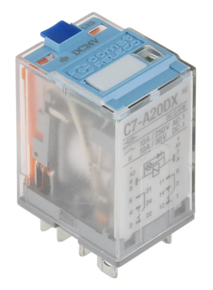 Turck Plug In Power Relay, 24V dc Coil, 10A Switching Current, DPDT