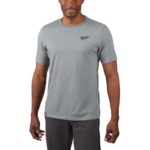 Milwaukee HT SS GR L Hybrid T-Shirt Short Sleeve, Gray, Size L