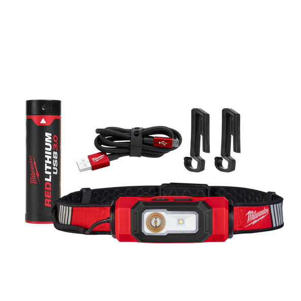 Milwaukee L4HLVIS-301 REDLITHIUM™ USB Rechargeable Hi-Vis Headlamp