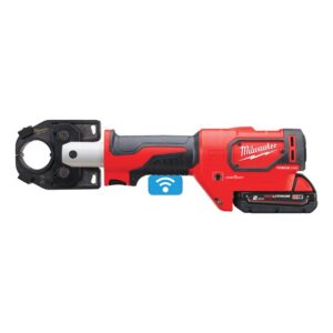 Milwaukee M18HCCT-201C Force Logic™ ONE-KEY™ Hydraulic 53 KN Cable Crimper Set with 1 x 2.0 Ah Battery Charger & Case