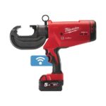 Milwaukee M18HCCT109/42-522C Force Logic™ ONE_KEY™ Hydraulic 109 KN Cable Crimper Set with 1 x 2.0 & 1 x 5.0 Ah Battery, Charger & Case