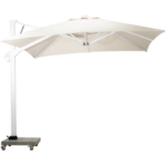 Olefin fabric water-resistant beach umbrella in aluminium frame Powder coated with granite base, 200Kgs