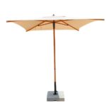 Olefin fabric water-resistant beach umbrella in aluminium frame Powder coated with marble base, 60Kgs