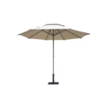 Parasol Graphite Frame Single Roof Umbrella - Light Grey