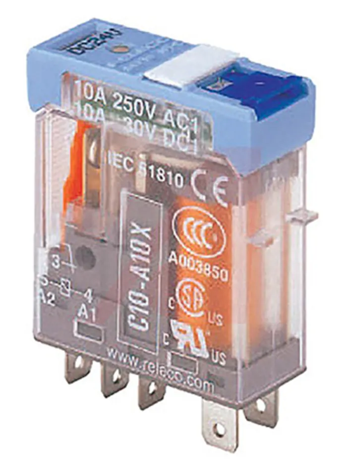 Turck Plug In Power Relay, 12V ac Coil, 10A Switching Current, SPDT