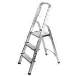 STANLEY Step Ladder | 3 Steps Aluminum Ladder | Anti Slip Steps | Non-Slip Rubber Edge Guards | 150 KG Loading Capacity | EN131 Approved - SXLDAL-003