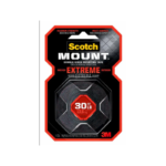 3M 414H Scotch-Mount Extreme Double-Sided Mounting Tape, 2.54 cm x 1.52 m – Black