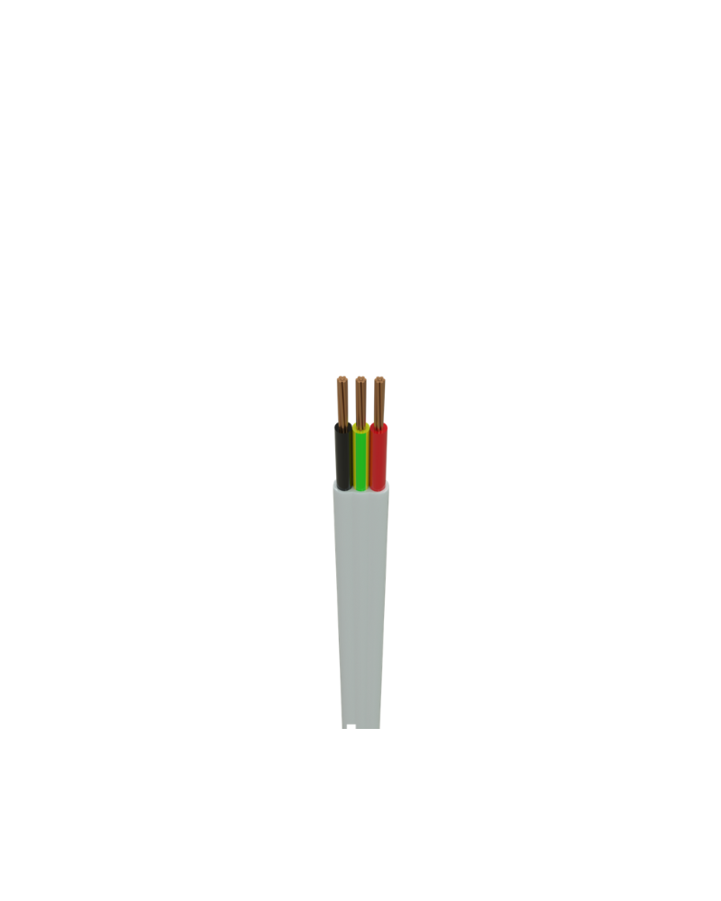 2 Cores + Earth flat 450/750V V-90 insulated, PVC sheathed-class2
