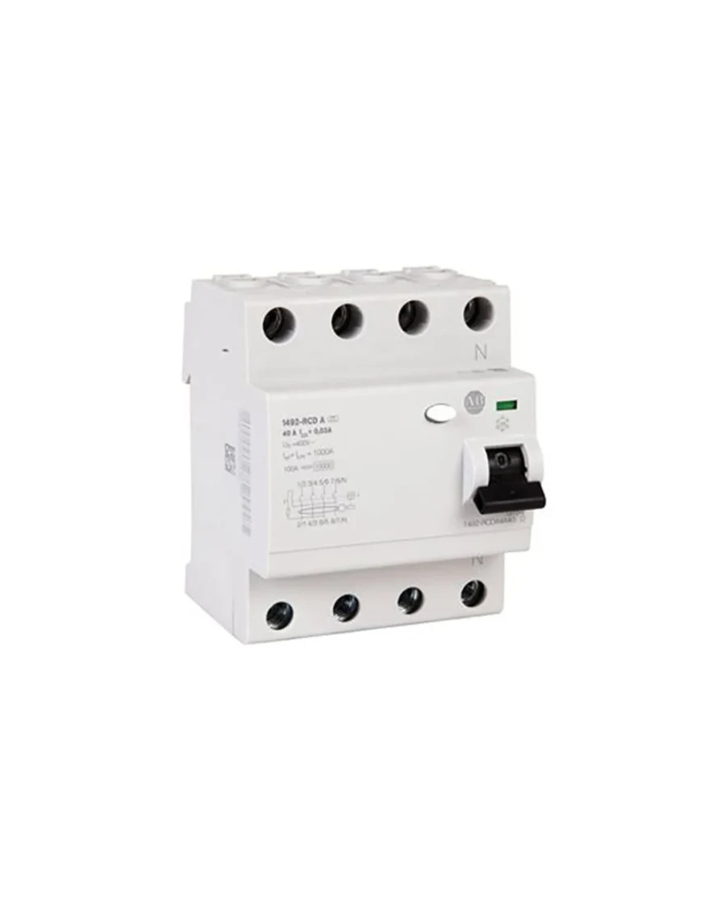 Allen Bradley 1492-RCDA RCD, 80A, 3P+N Pole, 500mA, Type A