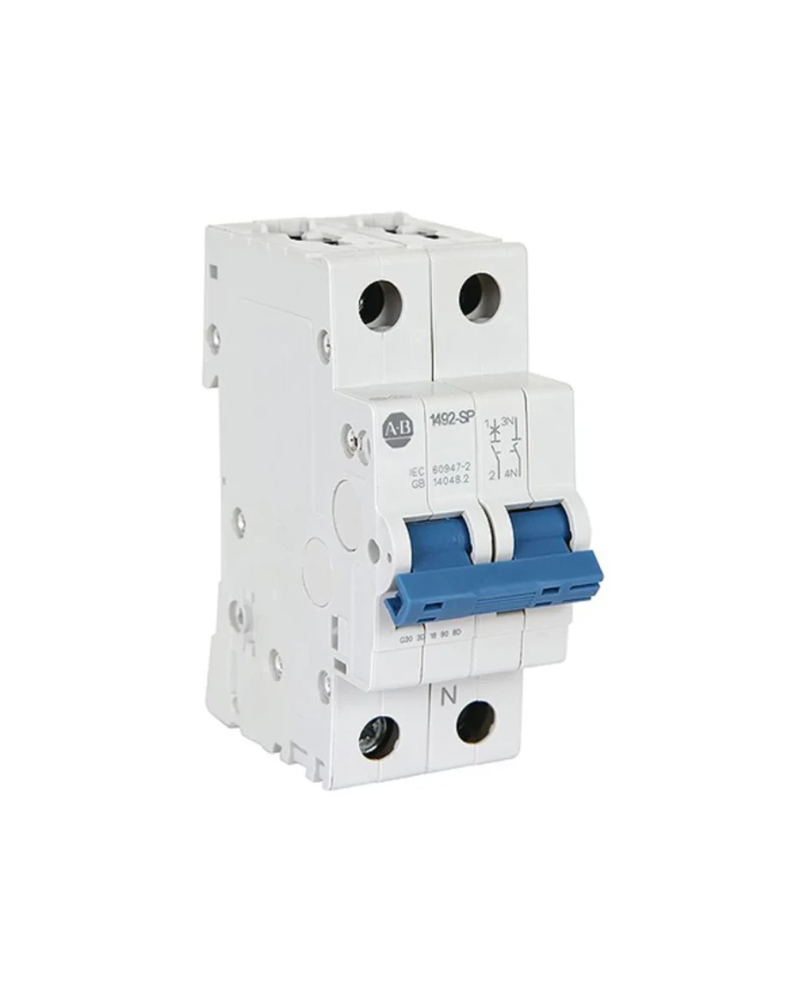 Allen Bradley 1492 1492-SPM MCB, 2P, 2A Curve D, 277V AC, 96V DC, 10 kA Breaking Capacity