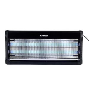 Khind Insect Killer/Zapper, 2x20W T8 Tube, Fire Retardant Plastic and Metal Body, No Radiation, Non Toxic, Chain for Hanging, Coverage, Black - IK7202