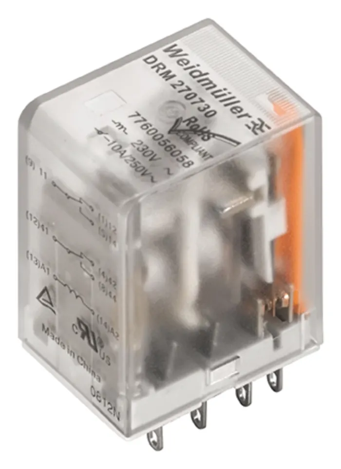 Weidmuller Panel Mount Power Relay, 24V dc Coil, 4PDT
