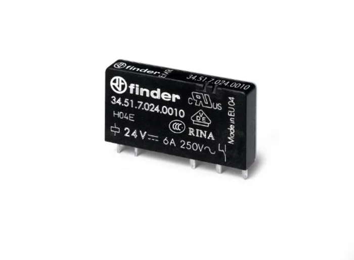 Finder DIN Rail Non-Latching Relay, 24V dc Coil, 6A Switching Current, SPDT