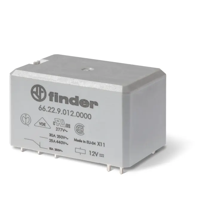 Finder PCB Mount Relay, 120V ac Coil, 30A Switching Current