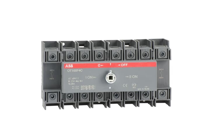 ABB 100A Changeover Switch (Ot100F4C+Oxp6X170+Ohb45J6E311) (1Sca105019R1001+1Sca108224R1001+1Sca22817R2130) Without Encl