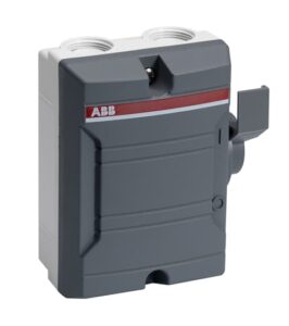 ABB Isolator 25A 2 Pole Grey Enclosure KSE225DP 2CMA142411R1000