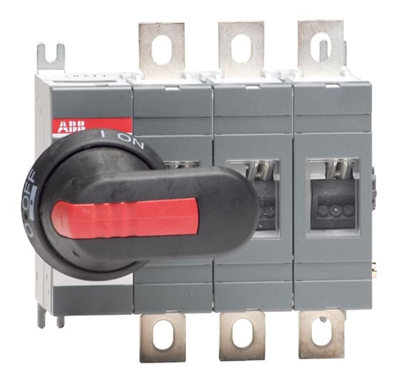 ABB ISOLATOR OT800E03P 800A 3 Pole ROT.SW+HAND+SHAFT 1SCA022718R9410