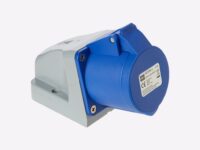 MK ANGLED SURFACE SOCKET 32A 2P+E BLUE IP44