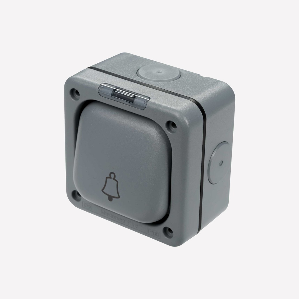 10A 1G 2WAY BELL SWITCH MASTERSEAL GREY IP66 - MK