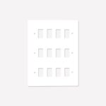 MK 12G GRID SWITCH FRONT PLATE WHITE LOGIC PLUS