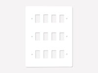 MK 12G GRID SWITCH FRONT PLATE WHITE LOGIC PLUS