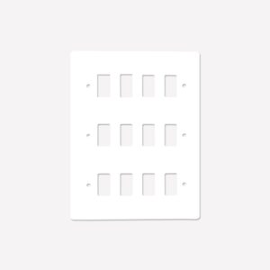 MK 12G GRID SWITCH FRONT PLATE WHITE LOGIC PLUS
