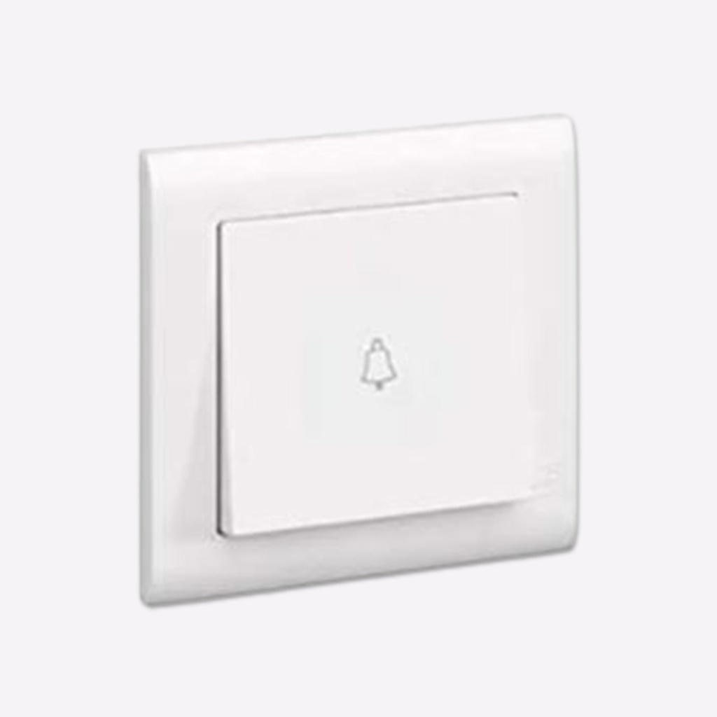 10A 1G BELL PUSH SWICTH ESSENTIALS WHITE - MK