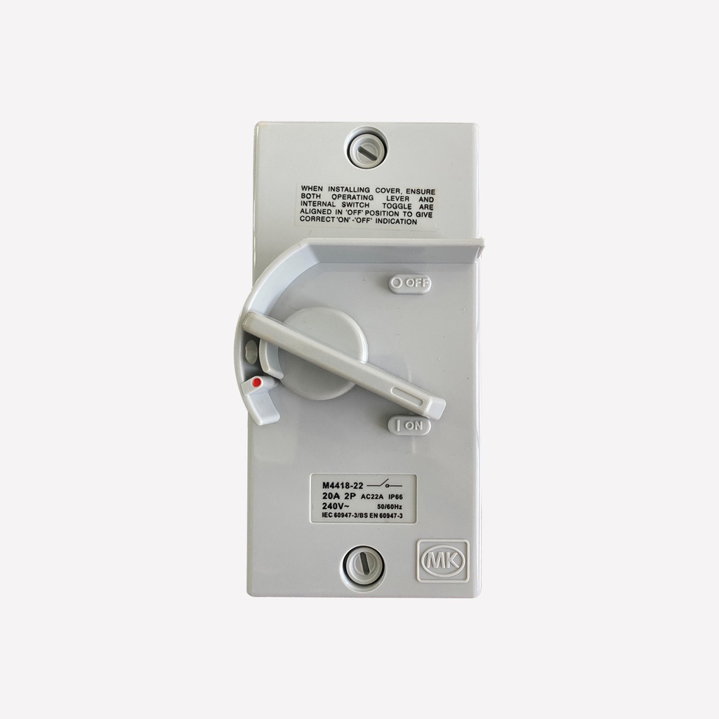 MK ISOLATOR 20A 2P W/P IP66