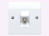 MK 1G F TYPE SATELLITE SOCKET LOGIC PLUS WHITE