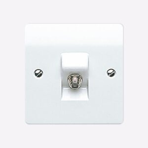 MK 1G F TYPE SATELLITE SOCKET LOGIC PLUS WHITE