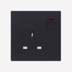 13A 1G S/SOCKET ARIA SPACE BLACK - MK
