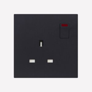 13A 1G S/SOCKET ARIA SPACE BLACK - MK