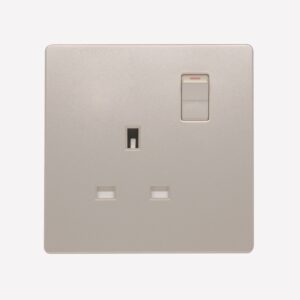 13A 1G S/SOCKET DP ARIA SPACE GOLD - MK