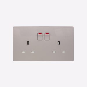 13A 2G S/SOCKET DP SPACE GOLD ARIA - MK