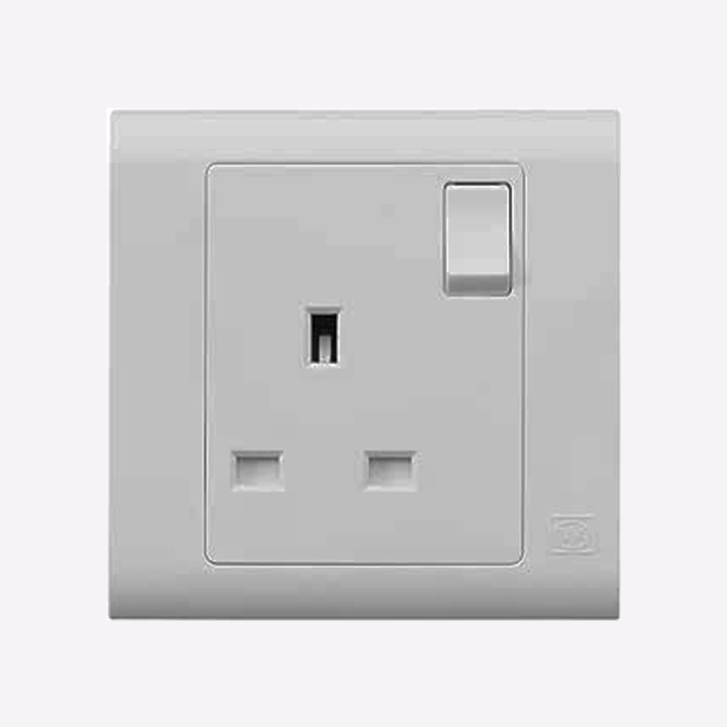 13A 1G S/SOCKET ESSENTIALS TITANIUM - MK