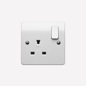 13A 1G DP NON STD SOCKET WHITE - MK