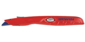 IRWIN 10505822 SAFETY SELF-RETRACTABLE KNIFE; RED