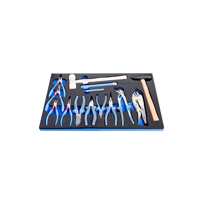 Unior Set of BI pliers and hammer in SOS tool tray 964/32ASOS