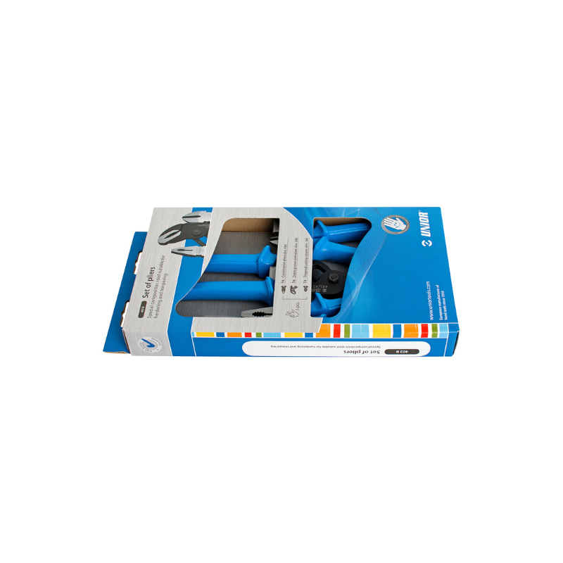 Unior Pliers set in carton box 402B