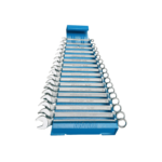 Unior Set of combination wrenches, long type on metal stand 120/1MS